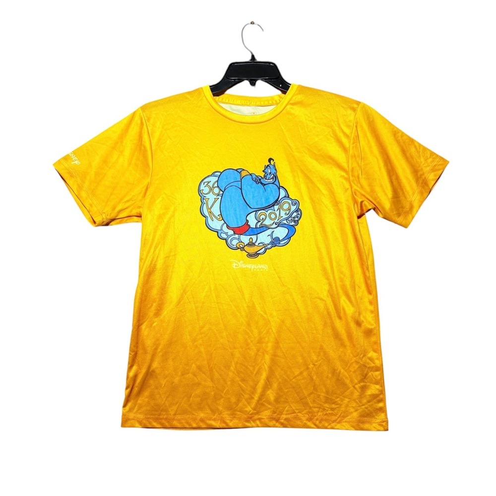 Disneyland Paris T-Shirt Men M Yellow Genie 36K 2019 Performance Run